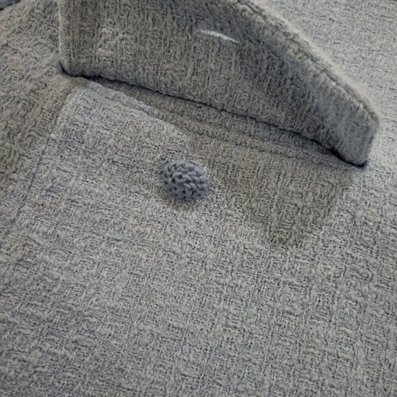 NWT Zara Tweed Textured Women's Blazer Jacket Blue Size XXL - Picture 7 of 14